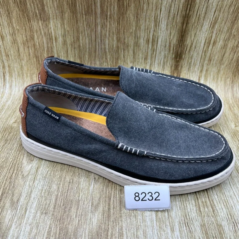 Cole Haan‎ Cloudfeel Weekender Loafer Men's Size 10 Gray Canvas Shoes C32223
